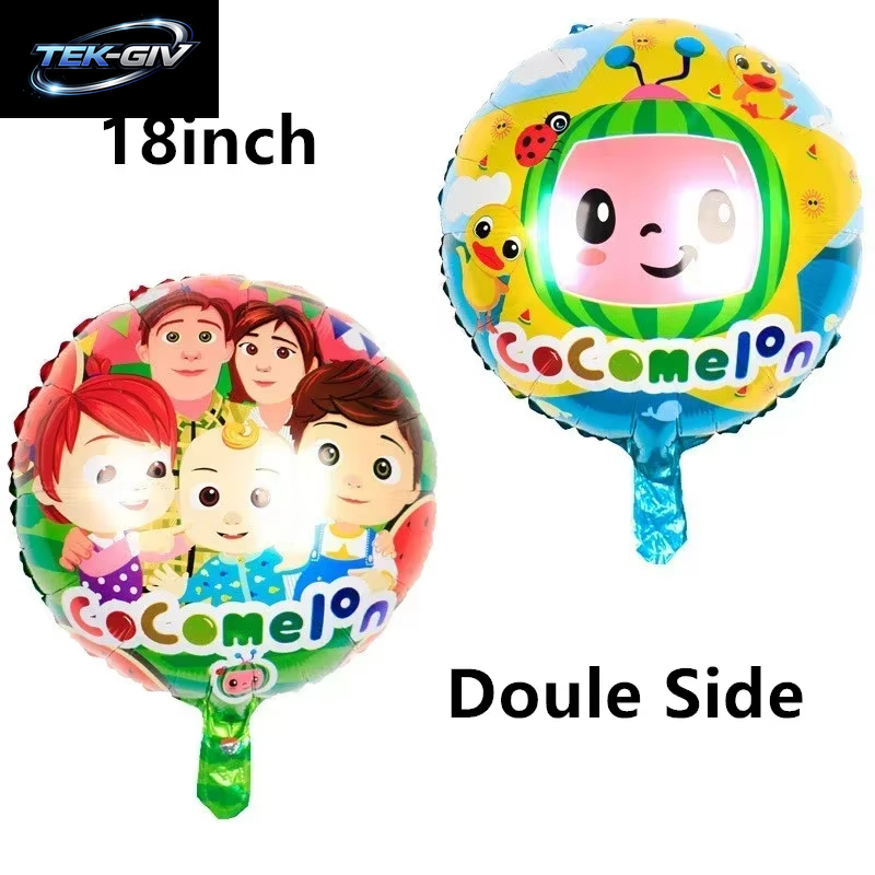Cocomelon Ballon JJ Melone Wassermelone Spielzeug Alles Gute Zum Geburtstag Banner Party Dekoration Hintergrund Kuchen Topper JOJO Einweggeschirr