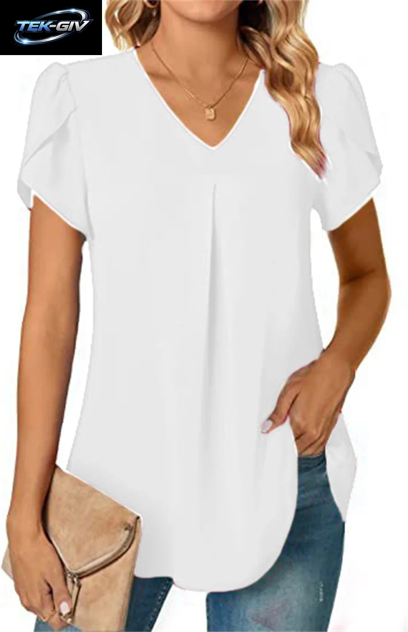 Frauen V-Ausschnitt Splice Spitze Dekoration Pullover Hemd Elegante Botanische Blumen Drucke Weibliche Bluse Sommer Casual Kurzarm Top