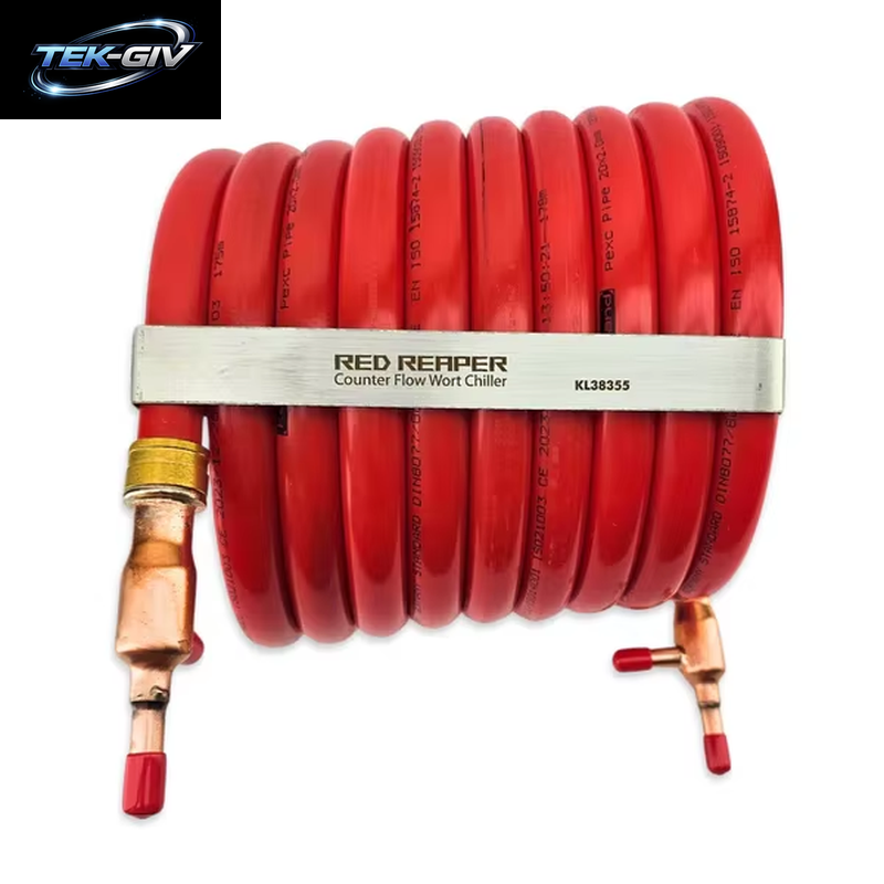 Kegland Neuer Counter Flow Wort Chiller (Pex/Kupfer), 9,5 Mm Red Reaper Duotight, Kompatibles Haushaltsgerät, Kühlendes Bierbrauen