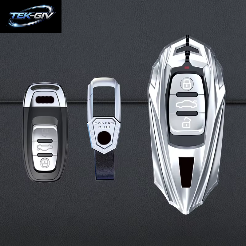 Mode Legierung Auto Schlüssel Fall Abdeckung Shell Fob Für Audi A1 A3 8P A4 B8 B9 A5 A6 C7 A7 A8 Q3 Q5 Q7 Q8 C8 D5 4M RS3 S4 S5 S7 TT E-Tron