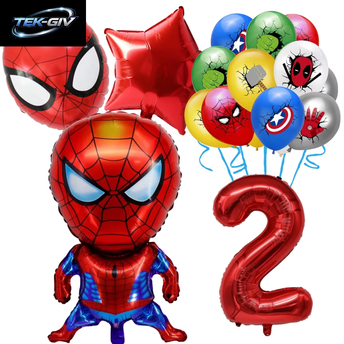 The Avengers Marvel Superheld Hulk Spider-Man Iron Man Ballon Latex Digitalballon Geburtstagsparty Babyparty the Avengers