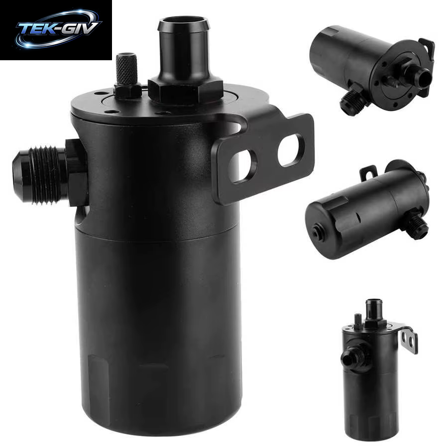 500ML Auto Öl Fangen Können Reservoir Tank Aluminium Legierung AN10 5/8In Port Universal Auto Zubehör Verblüfft Verschnaufpause Reservoir