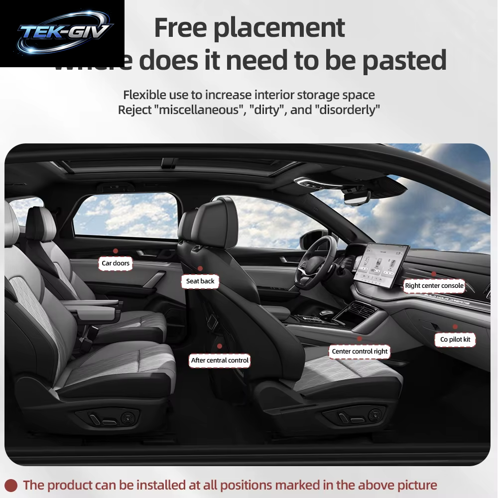 Selbst Klebende Auto Aufbewahrung Tasche Klebrige Organizer Tasche Sitz Rückseite Seitentür Verstauen Aufräumen Kit Für Telefon Geldbörse Karte