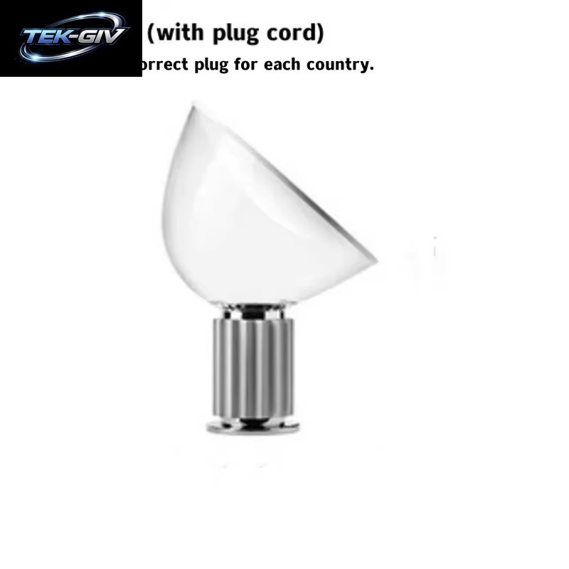Italienische Glas-Led-Tischleuchte, Taccia Led-Tischlampe, Kreative Nachttischlampen Aus Glas, Nordische Schlafzimmer-Tischlampe