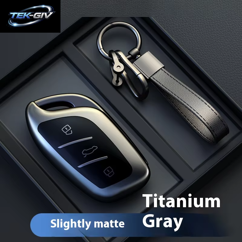 Titangrau Für MG4 2023 Mg4 Ev MG HS GT ZS EV ZX MG5 MG6 Smart Remote Autoschlüsselhülle Schlüsselanhänger Halter Fob Bag Zubehör