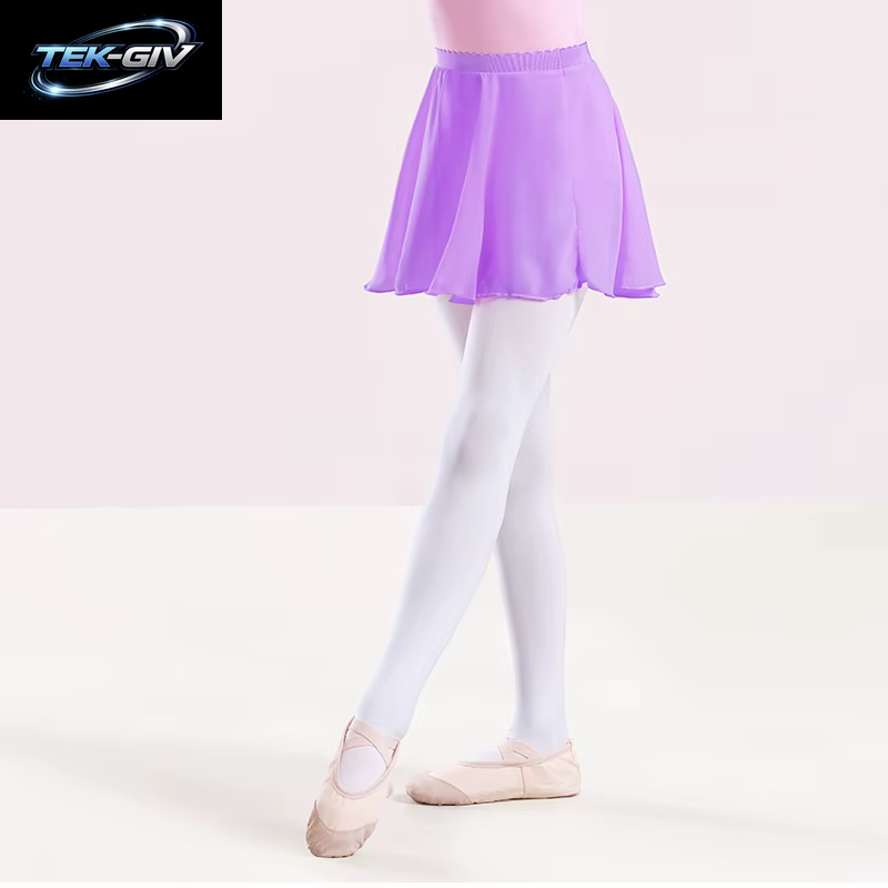 Ballettrock Für Mädchen, Tutu-Röcke Für Ballett, Tanz, Chiffon-Röcke, Elastische Taille, Kurzer Ballettrock Für Mädchen
