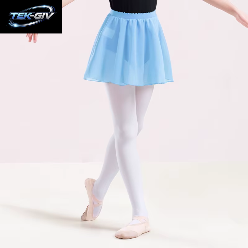 Ballettrock Für Mädchen, Tutu-Röcke Für Ballett, Tanz, Chiffon-Röcke, Elastische Taille, Kurzer Ballettrock Für Mädchen