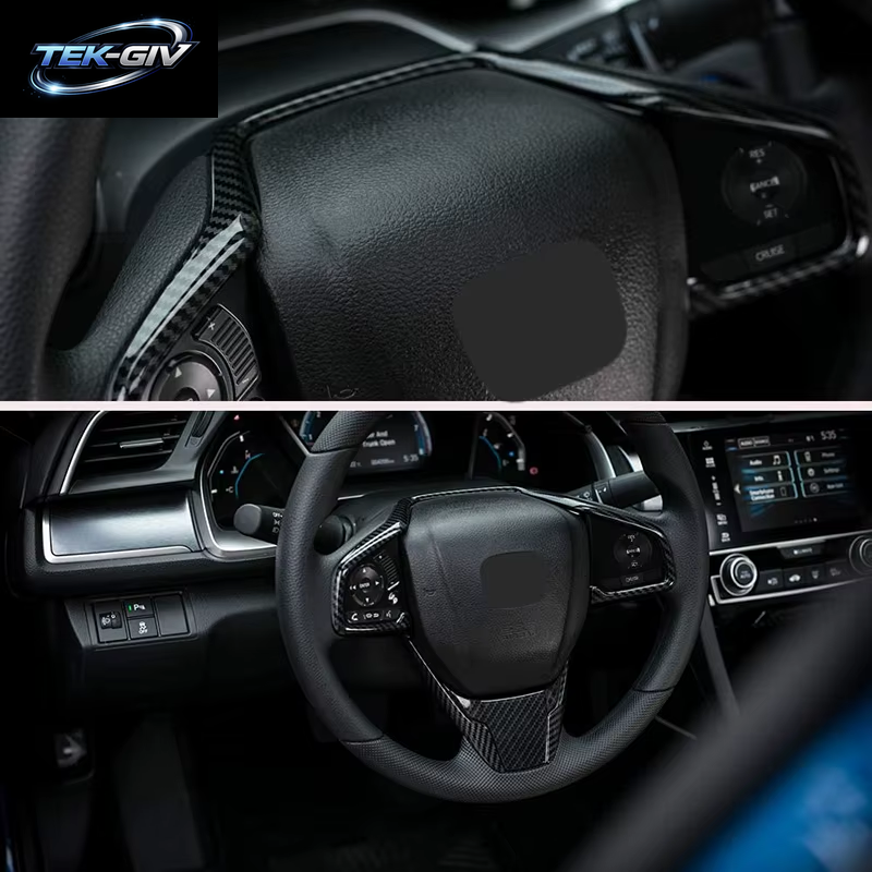 Innen Lenkrad Abdeckung Trim Aufkleber Für Honda Civic 10Th Gen Limousine Hatchabck Coupe Typ R 2016-2021