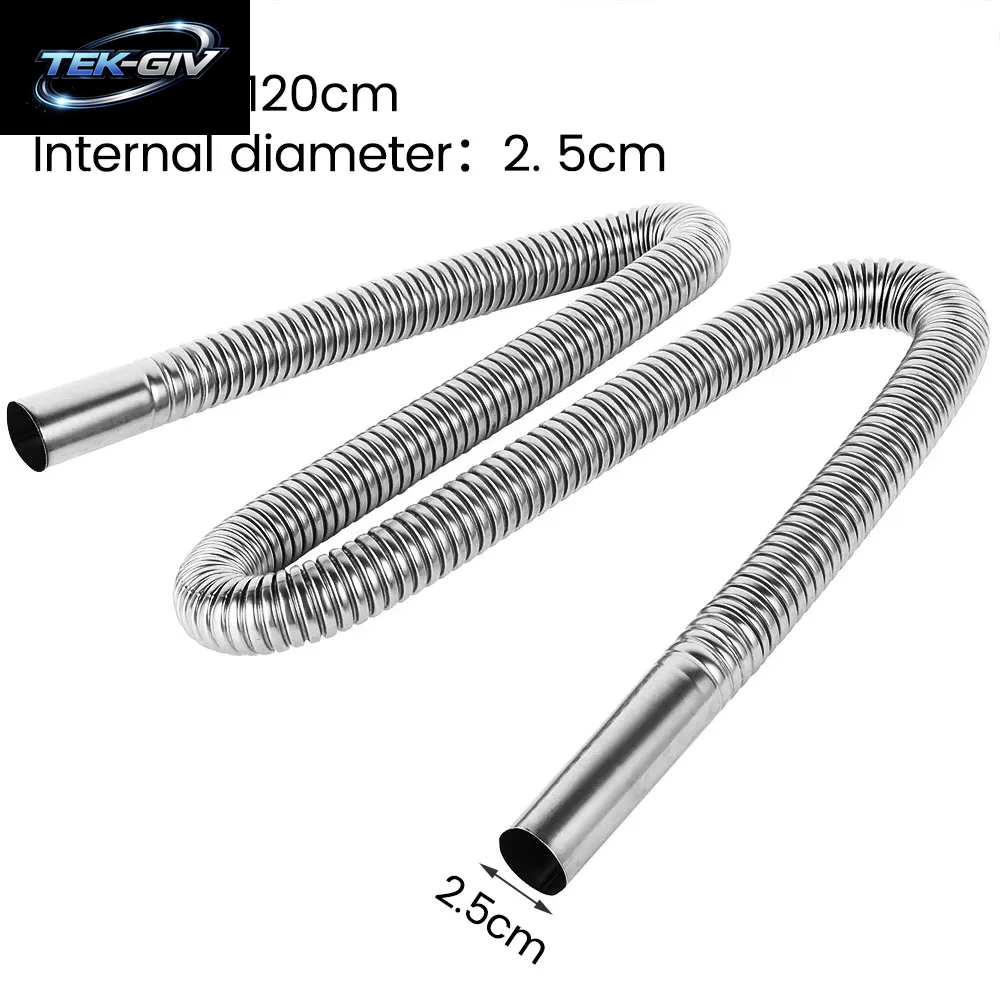 120/150/200CM Air Diesel Standheizung Edelstahl Auspuffrohr Rohr Stahl Flexibel Für Gas Vent Schlauch Auto Lkw VAN