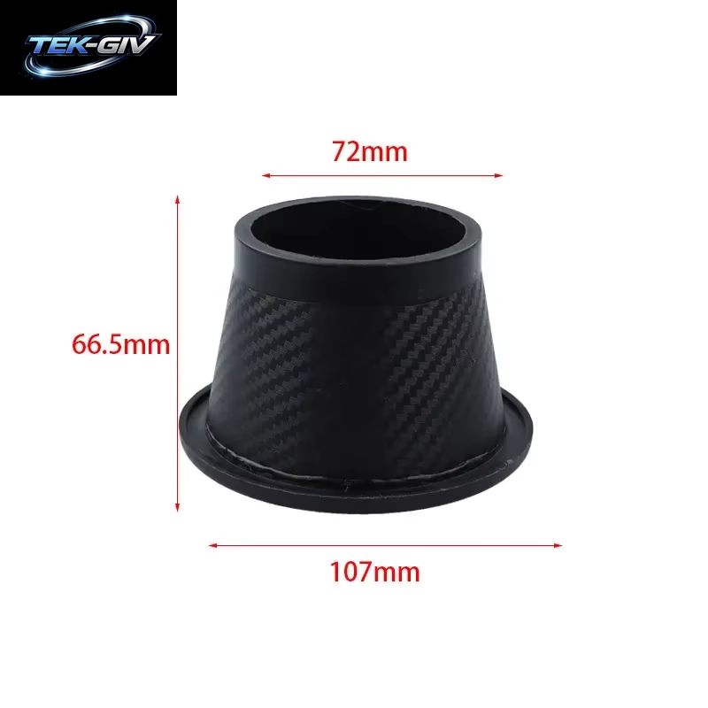 Universal Auto Front Stoßstange Eintritt Air Turbo Lufteinlass Rohr Kit ABS Turbine Einlass Kit Rohr Luft Trichter Carbon Look