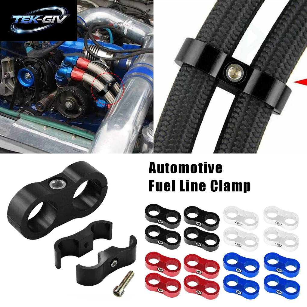 4 Stücke Universal Aluminium AN4 AN6 AN8 AN10 Billet Öl Kraftstoff Wasser Schlauch Rohr Seprator Teiler Klemme Linie Separator Kit