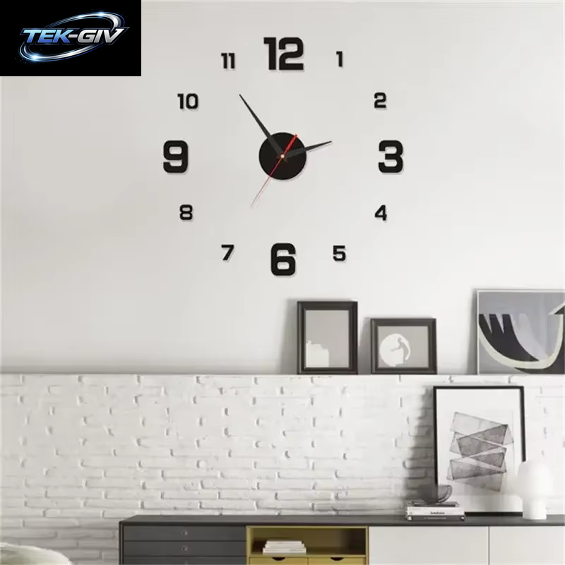 Digitale Uhr Leuchtende Moderne Uhren Dekoration DIY Wohnzimmer Familien Wand Dekor Stereo Rahmenlose Schlafzimmer Uhren Garten