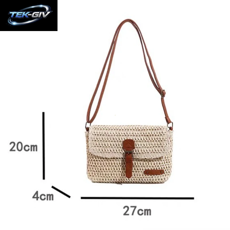Neue Modische Stroh-Damentasche, Trendige Urlaubs-Casual-Schulter-Crossbody-Tasche, Vielseitige, Stilvolle Stroh-Damentasche Für Damen