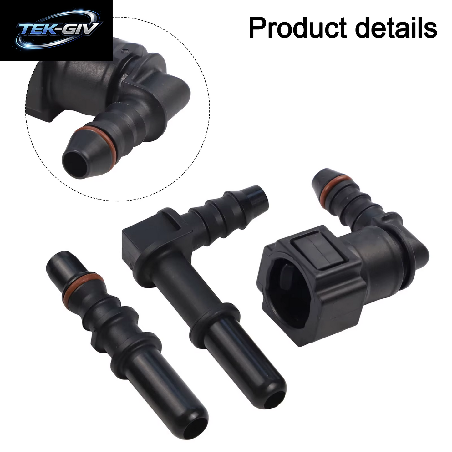 Autos Kraftstoffleitungsschläuche Schnellverschluss Winkel 7,89 Mm ID6 Fitting Auto Kraftstoffleitung Gummischlauchkupplung Zubehör