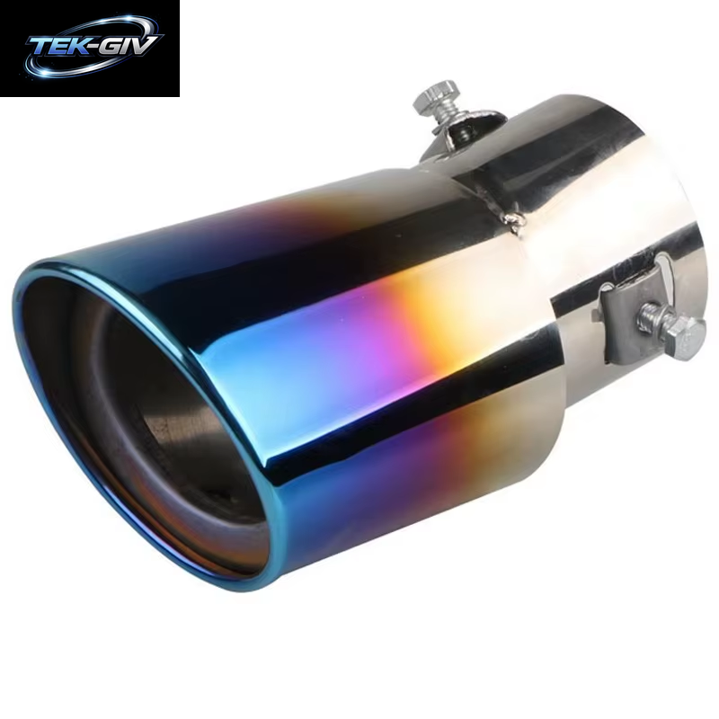 Universal Auspuff Spitze 63Mm Auto Auspuff Outlet Edelstahl Auto Schwanz Hals Auspuffrohr Dekoration Änderung Zubehör Für Auto