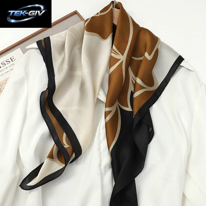 60 Farben Luxus-Schal Für Damen 70*70Cm Seidengefühl Quadratisches Haartuch Foulard Satin-Schal Großformatiges Kopftuch Hijab Taschentuch