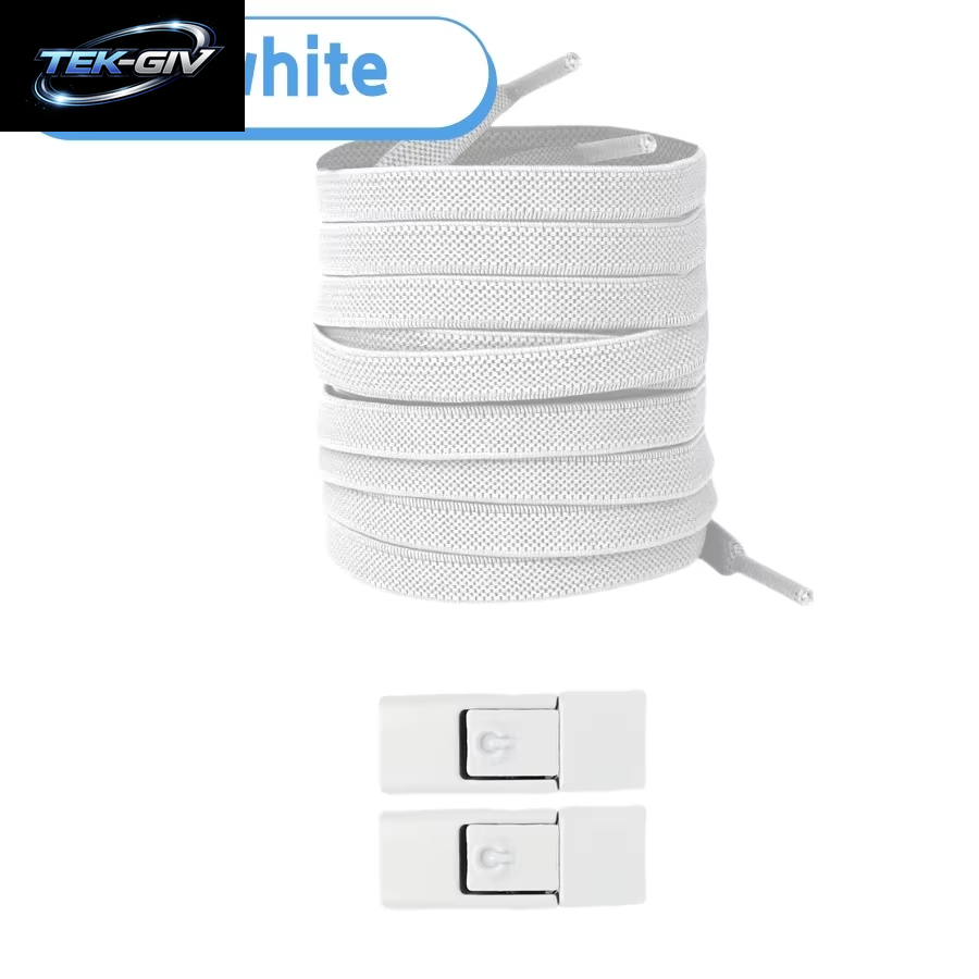 Neu Ohne Krawatten, Elastische Schnürsenkel, Keine Krawatte, Schnürsenkel, Press-Lock-Schnürsenkel, Sneaker, Kinder Und Erwachsene, 8 Mm, Verbreiterte Flache Schnürsenkel Für Schuhe