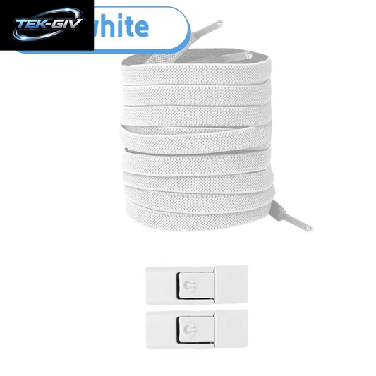 Neu Ohne Krawatten, Elastische Schnürsenkel, Keine Krawatte, Schnürsenkel, Press-Lock-Schnürsenkel, Sneaker, Kinder Und Erwachsene, 8 Mm, Verbreiterte Flache Schnürsenkel Für Schuhe