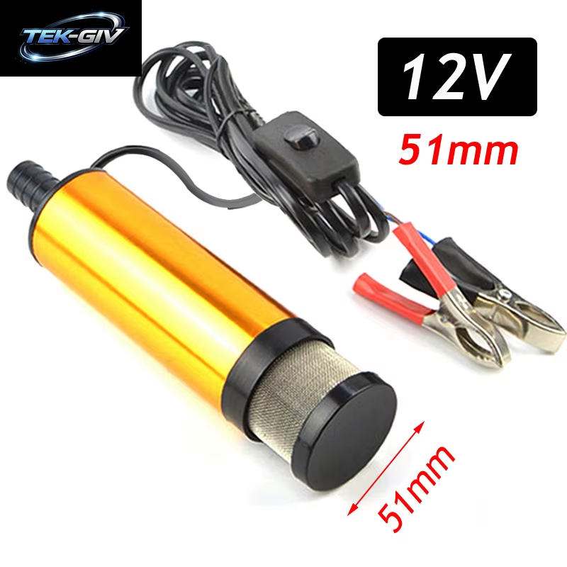 38/51 MM Elektrische Auto Öl Pumpe 12 V Für Pumpen Diesel Öl Wasser Kraftstoff Transfer Pumpe 12L/Min Tauch Aluminium Legierung Shell