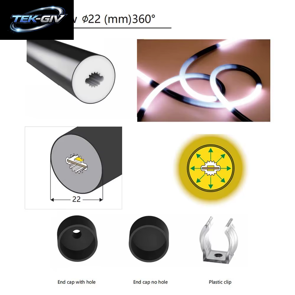 0,5 M-5 M Schwarze Led-Neon-Diffusorröhre, IP67, Wasserdicht, Weiche Silikonhülle Für Adressierbare Rgb-Lichtleisten, Heimdekoration Im Freien