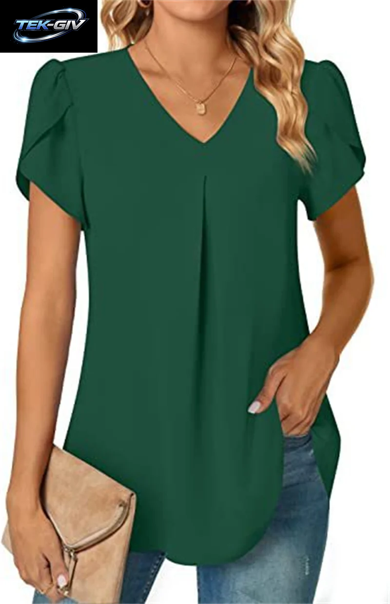 Frauen V-Ausschnitt Splice Spitze Dekoration Pullover Hemd Elegante Botanische Blumen Drucke Weibliche Bluse Sommer Casual Kurzarm Top