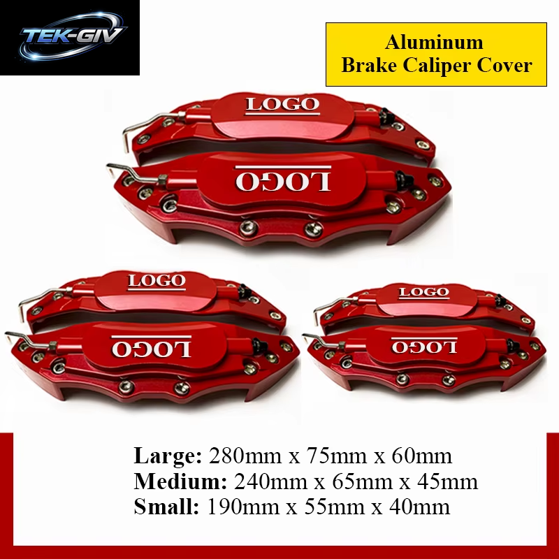 2Pcs S/M/L Metall Aluminium Auto 3D Disc Bremssattel Abdeckungen Aufkleber Für Hyundai KIA Alfa Romeo AUDI BMW Mercedes Benz Zubehör