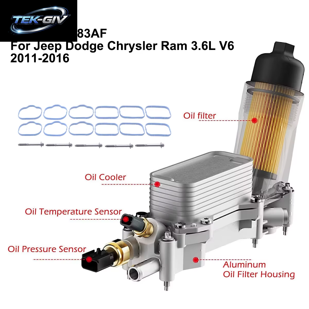 926-959 Auto Aluminium Öl Filter Adapter Gehäuse Motor 68105583AF Für Jeep Dodge Chrysler Ram Ladegerät Cherokee Wrangler 3,6 L V6