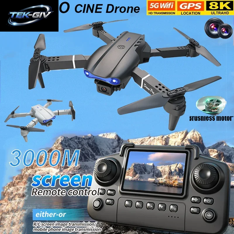 E99 Pro Drohne Mit 8K HD Kamera Fernbedienung Quadcopter Vierachsige Flugzeughöhe Halten GPS Fliegendes Spielzeug Für Luftaufnahmen