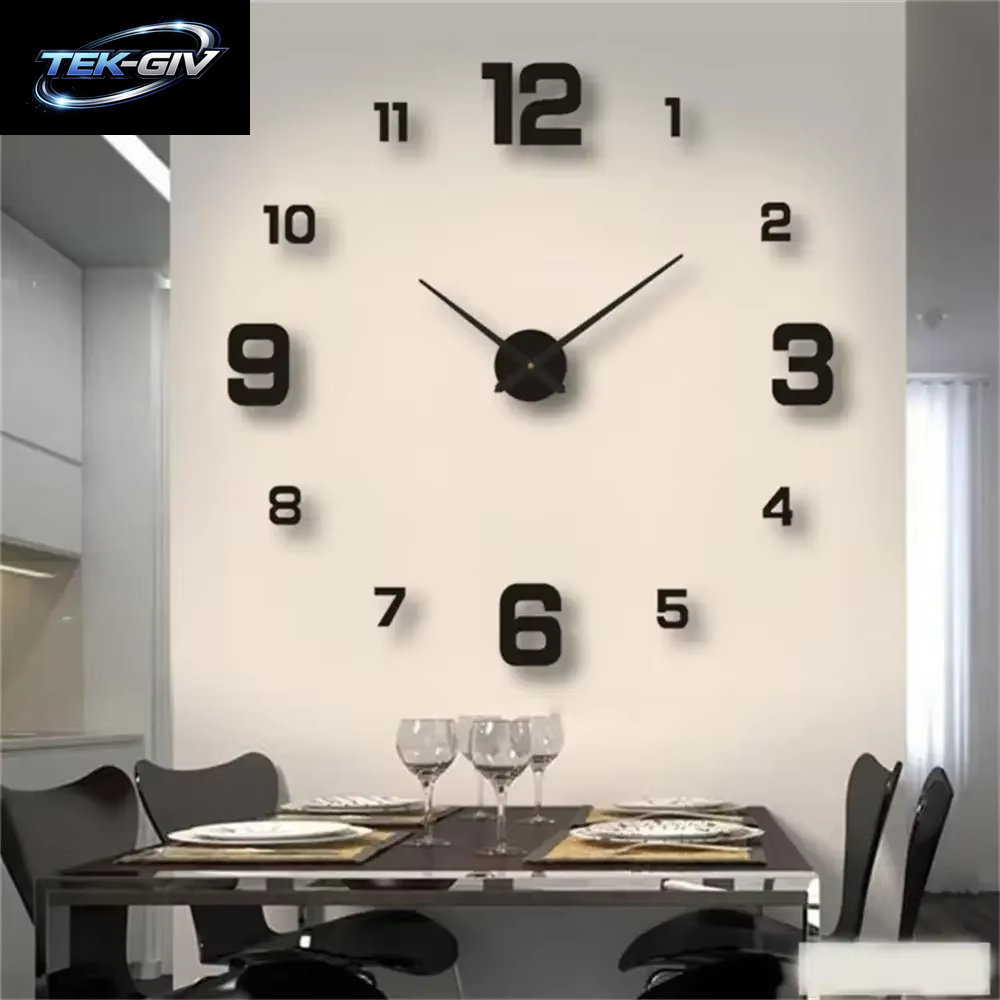 Digitale Uhr Leuchtende Moderne Uhren Dekoration DIY Wohnzimmer Familien Wand Dekor Stereo Rahmenlose Schlafzimmer Uhren Garten