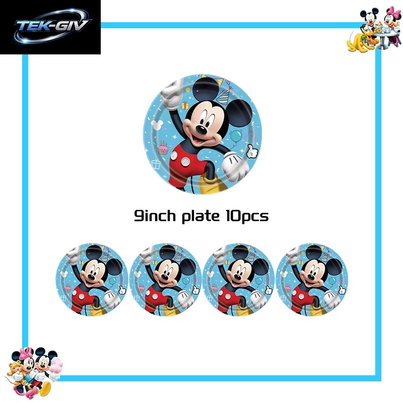 Mickey Mouse Geburtstag Party Dekoration Geschirr Candy Box Banner Tischdecke Hintergrund Ballon Für Kinder Geburtstag Party Supplies
