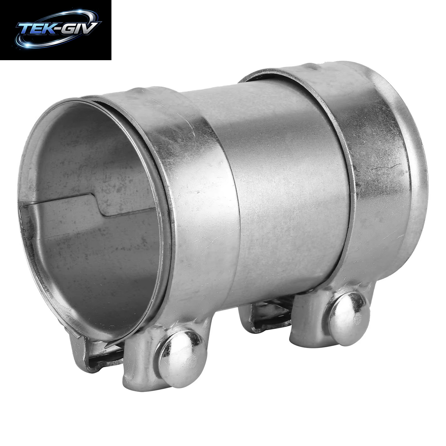3In 76Mm Auspuffrohr Verbinder Doppel Klemm Verbinder Verzinkte Stahl Hülse Universal Rohr Ersatzteile Auspuff Band Kupplung