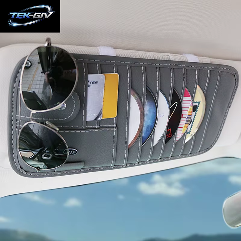 Auto-Cd-Hülle, Fahrzeug-Sonnenblende-Organizer Für Autos Mit Dvd-Aufbewahrungshüllen, Stifthalter, Sonnenbrillenhalter, Kartenfach