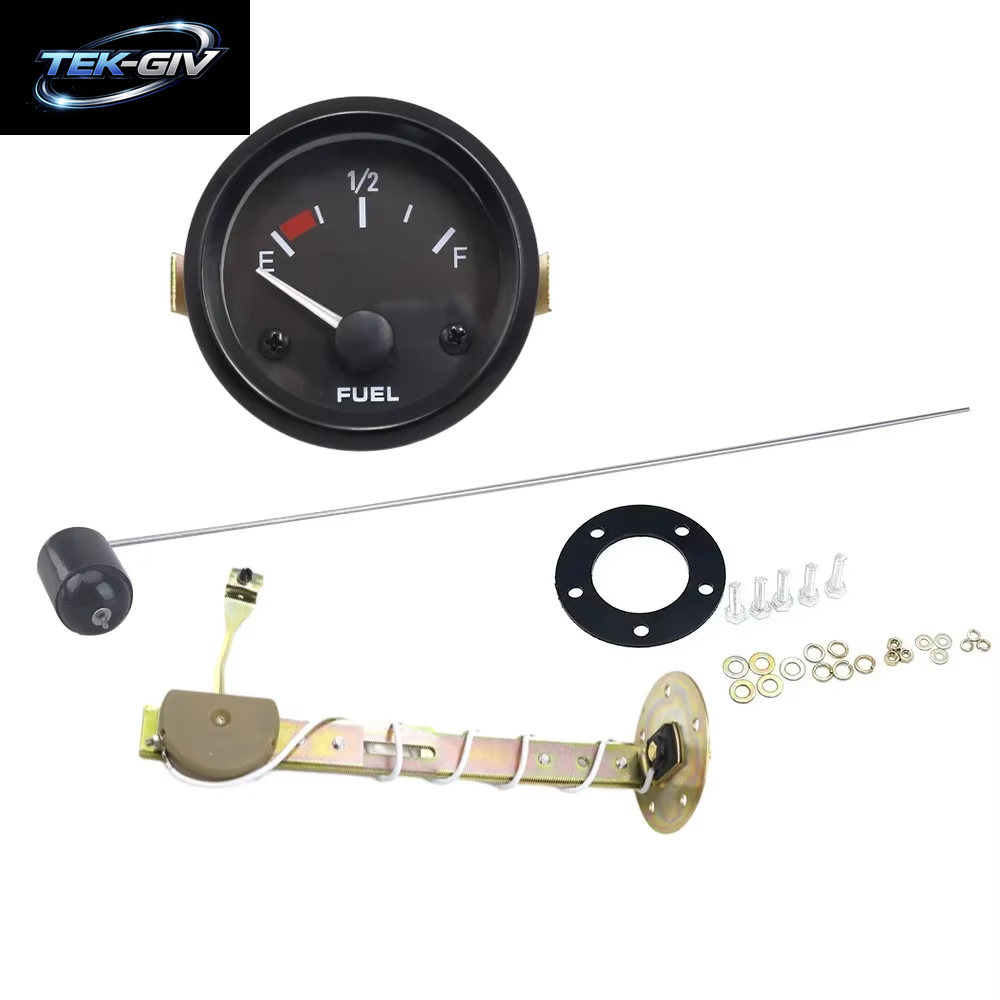 2 "52Mm Universal 12V Auto Auto Kraftstoffs Tands Anzeige Mit Kraftstoff Float Weiß Zeiger Retro Weißlicht Auto Kraftstoff Zähler