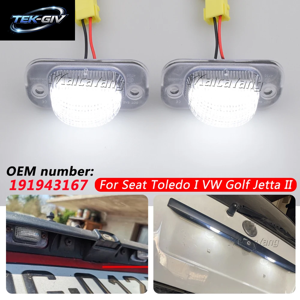 191943167 Led-Kennzeichenbeleuchtung Autoteile Car-Styling 2 Stück Für Seat Toledo I 1 Mk1 VW Golf II 2 Mk2 Jetta II 2 Mk2
