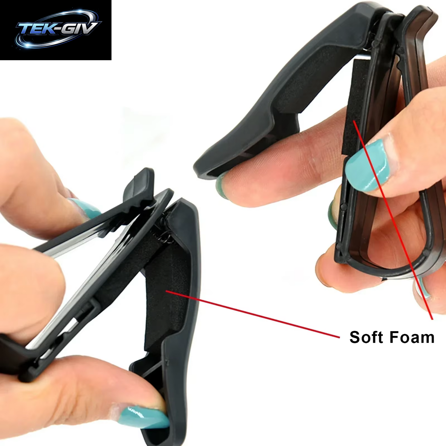 1/4PCS Auto Sonnenblende Sonnenbrille Clip Auto Gläser Halter Tragbare Ticket Karte Klemme ABS Brillen Fall Auto Zubehör