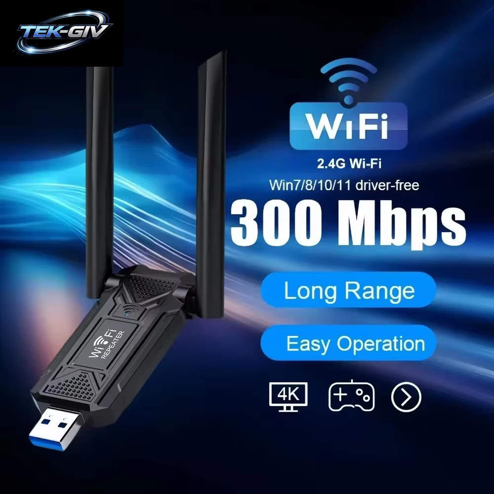 2,4G 300Mbps Wireless USB Wifi Repeater Extender Wifi Signal Verstärker Booster Long Range Wi-Fi Router Home Netzwerk Erweiterung