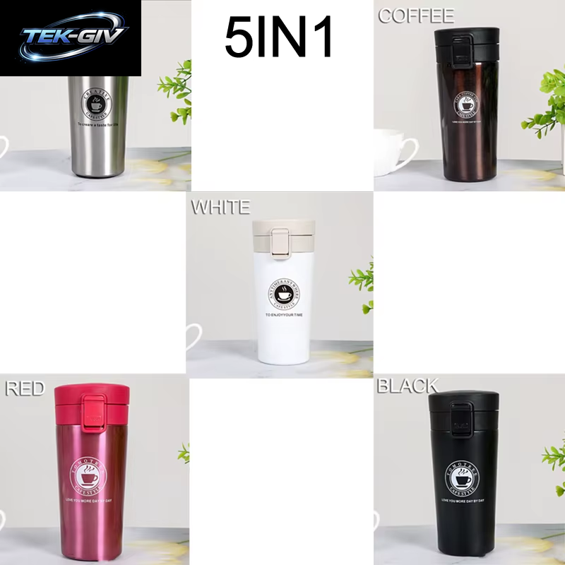 0,5 L Thermobecher, Doppelwandig, Edelstahl 304, Kaffeetasse, Isolierflasche, Thermoskanne, Wasserflasche, Tee, Kaffee, Auslaufsicherer Thermosbecher