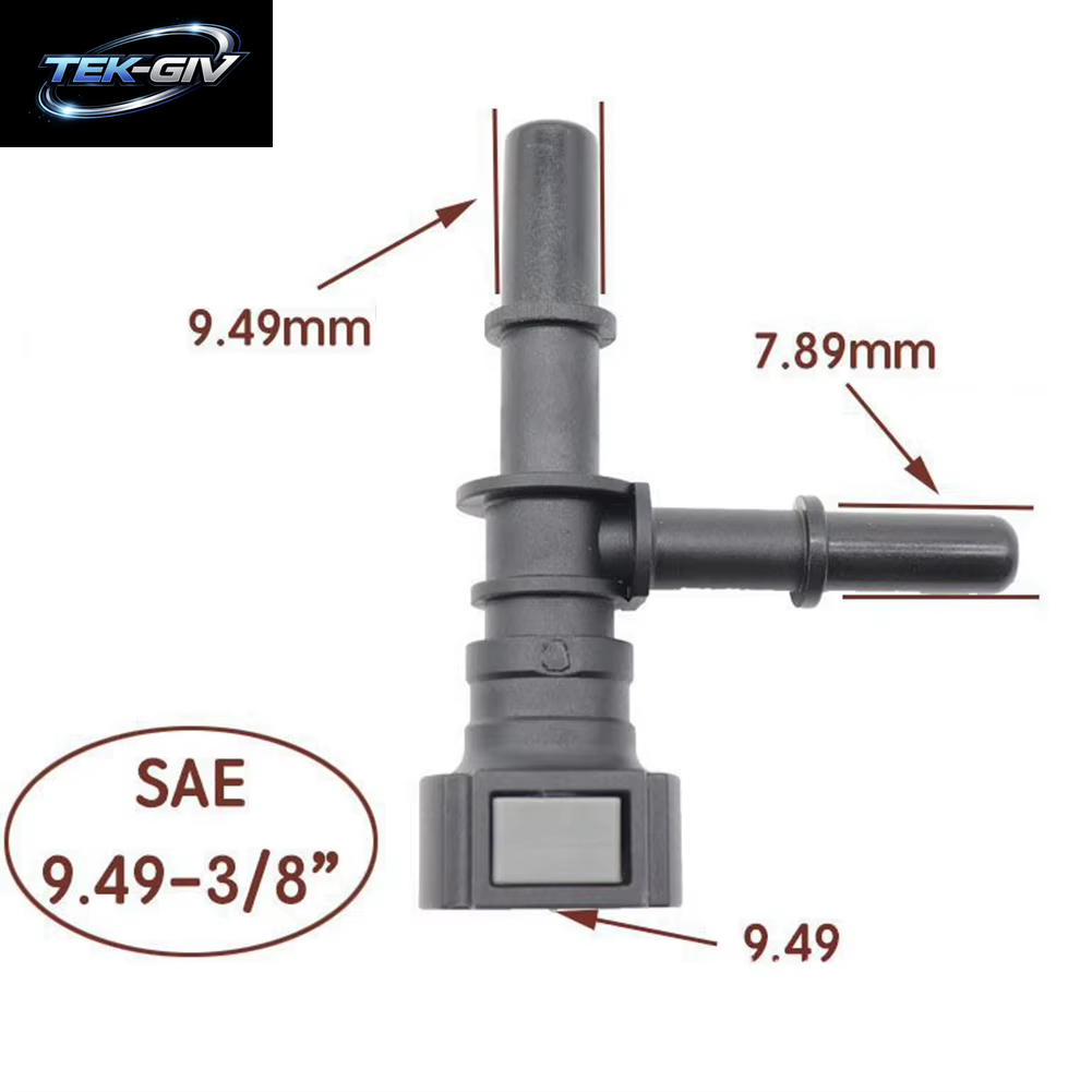 9,49 Auto Kraftstoff Linie Bundy T Schlauch Koppler Schnell Stecker Stecker Quick Release T Schlauch Fitting Nylon Auto Zubehör