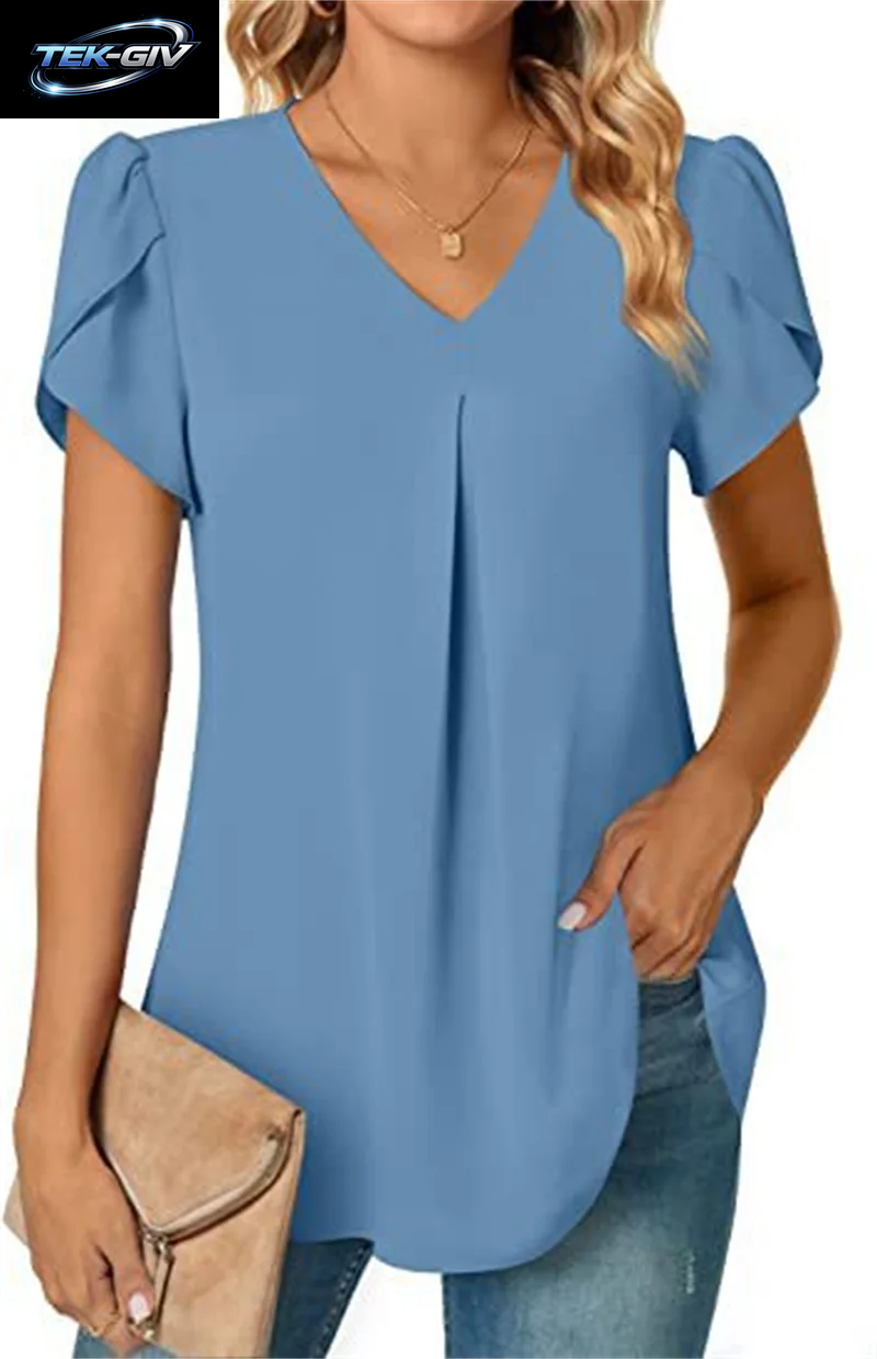 Frauen V-Ausschnitt Splice Spitze Dekoration Pullover Hemd Elegante Botanische Blumen Drucke Weibliche Bluse Sommer Casual Kurzarm Top