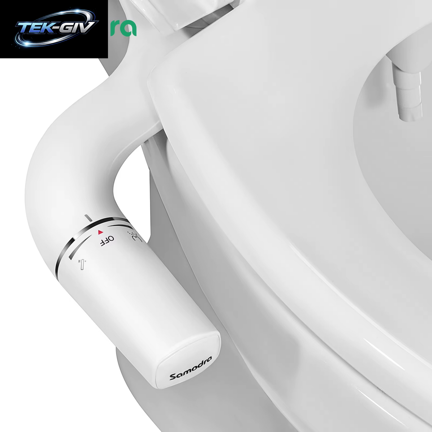 SAMODRA Bidet-Aufsatz, Ultraschlanker Toilettensitz-Aufsatz, Doppeldüsen-Bidet, Einstellbarer Wasserdruck, Nicht Elektrisches Arschsprühgerät