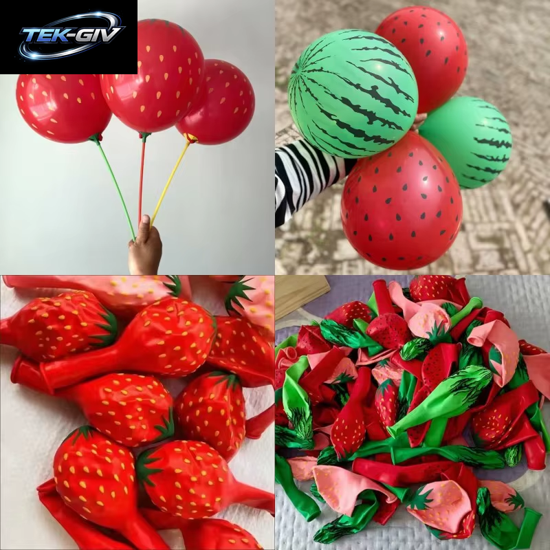 12 Zoll Erdbeere Wassermelone Obst Ballon Sommer Strand Hawaiian Party Ballon Kinder Geburtstag Pary Festival Hawaii Party Globos