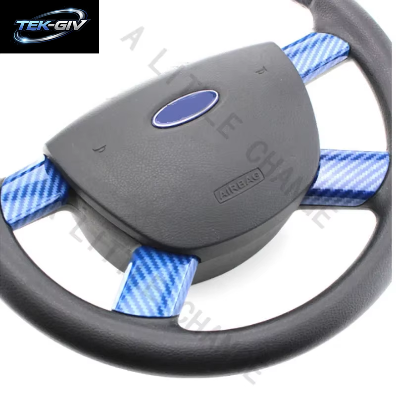 Mein Gutes Auto 4 Teile/Satz Innen Auto Lenkrad Panel Abdeckung Trim Aufkleber Für Ford Focus 2 MK2 2005 - 2011 Zubehör