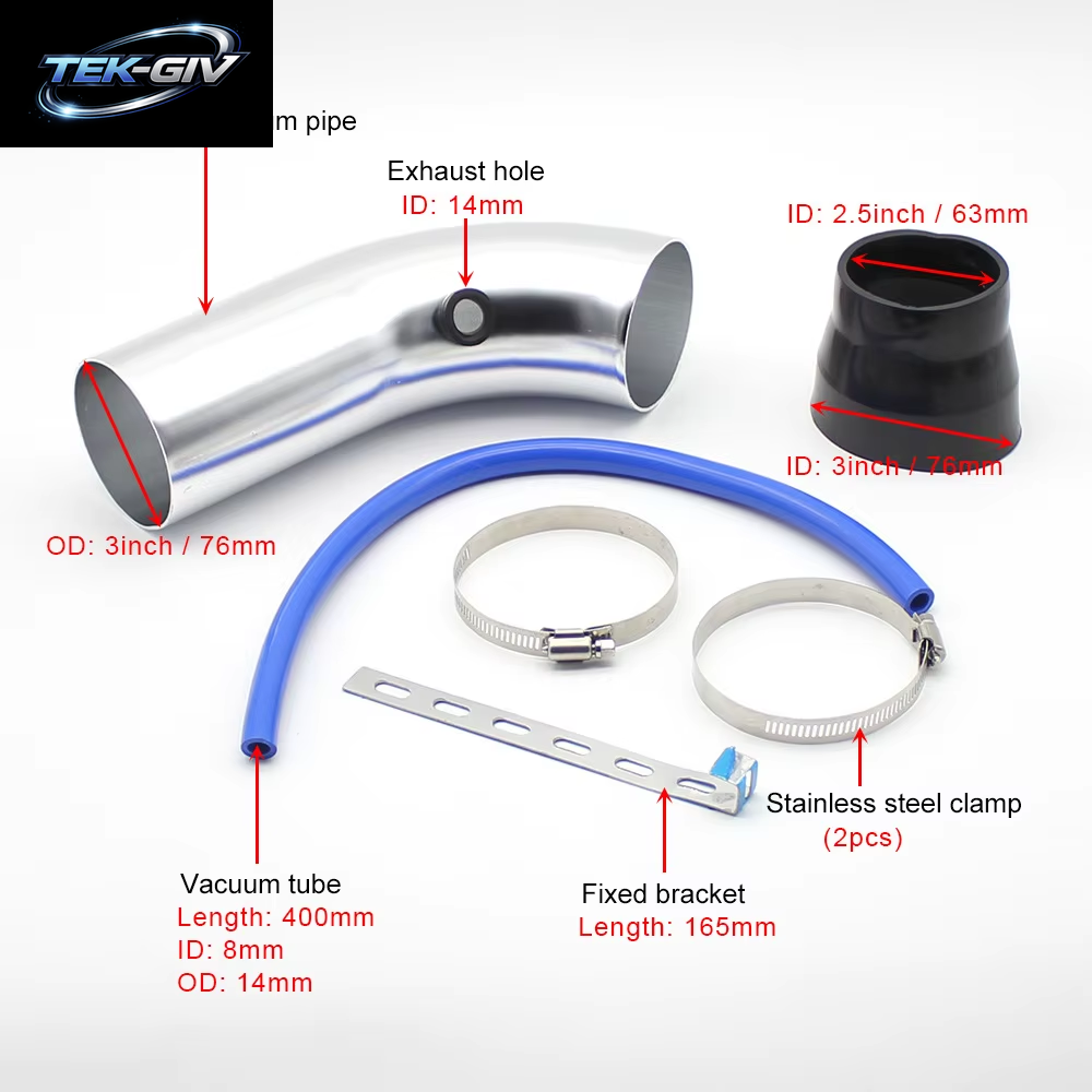 Hochleistungs-76-Mm-Auto-Lufteinlassfilter, 7,6 Cm, Pilzform, Kaltluft-Ansaugrohr, Turbo-Boost-Aluminium, Verbessert Die Motorleistung