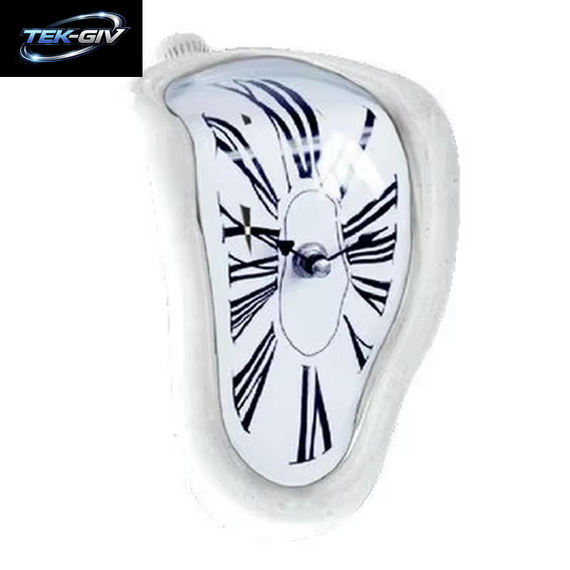 2024, Neue Neuartige, Surreale, Schmelzende, Verzerrte Wanduhren, Surrealistischer Salvador-Dali-Stil, Wanduhr, Dekoration, Geschenk, Hausgarten