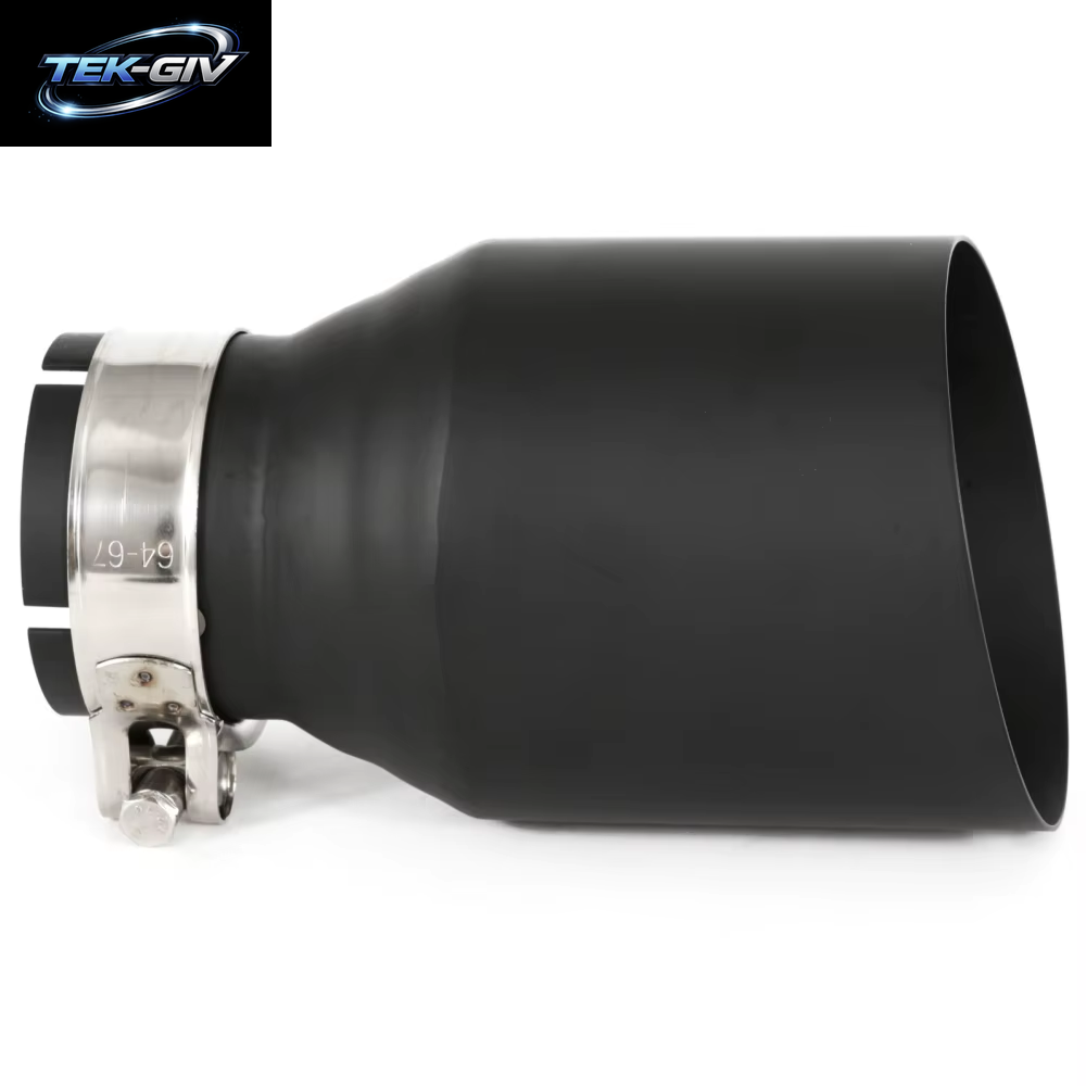1 PC Edelstahl Universal Auspuffanlage Endrohr Auto Auspuffrohr Einzelne Gerade Schwarz Schalldämpfer Spitze Für Mitsubishi Mazad