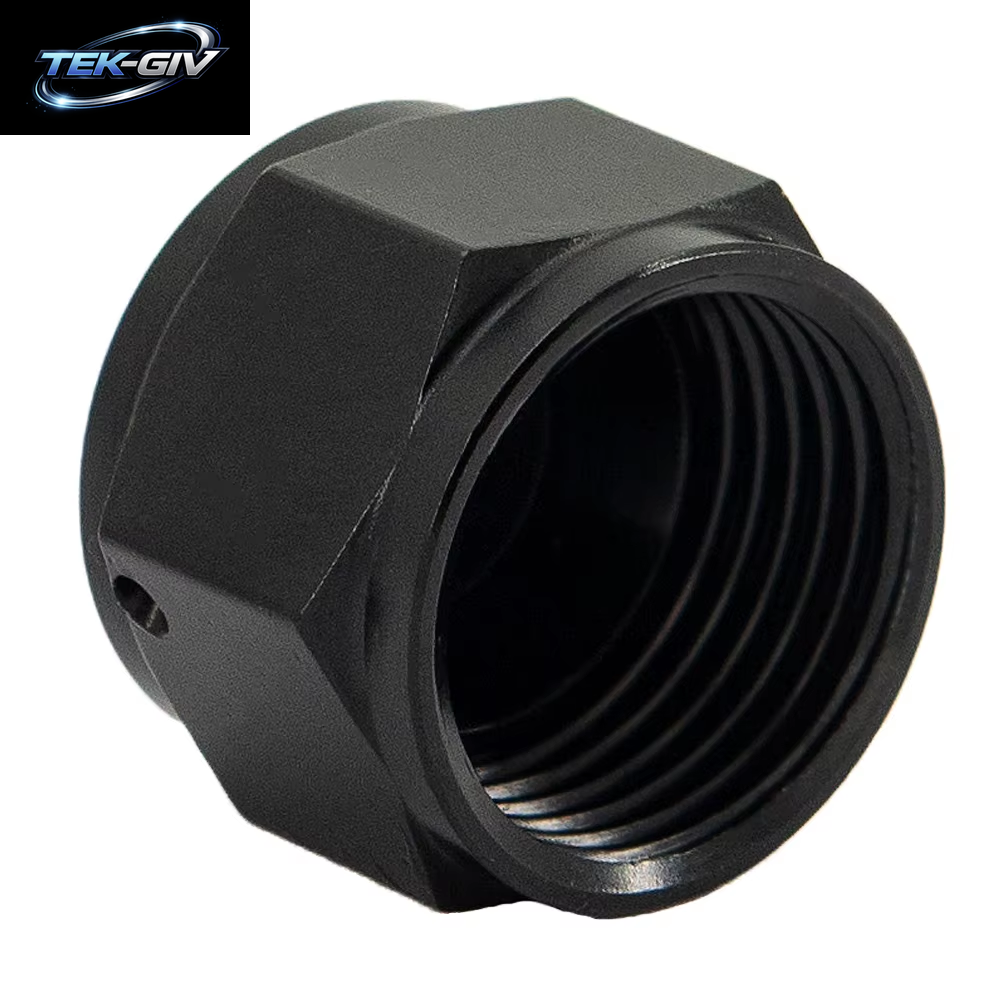 Schwarz AN6 AN8 AN10 Adapter Weibliche Flare End Kappe Stecker Rohr Mutter Sechskant Kopf Port Blindstopfen Kappe Schloss Schlauch Anschluss Fitting