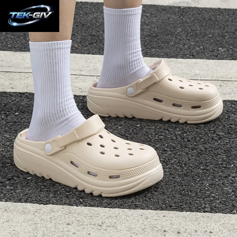 Frauen Hause Hausschuhe Garten Clogs Schuhe Männer Sandalen Flip-Flops Sommer Outdoor Paar Strand Slipper Geschlossene Zehe Rutschfeste Sandalen