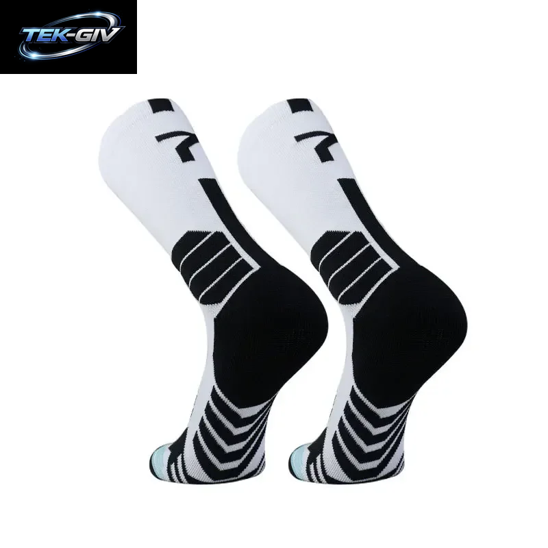Hochwertige Elite-Basketballsocken Kompressionssocken Für Herren Mit Nummerierung Erwachsene Frottee-Sohle Outdoor-Sportsocken Unisex
