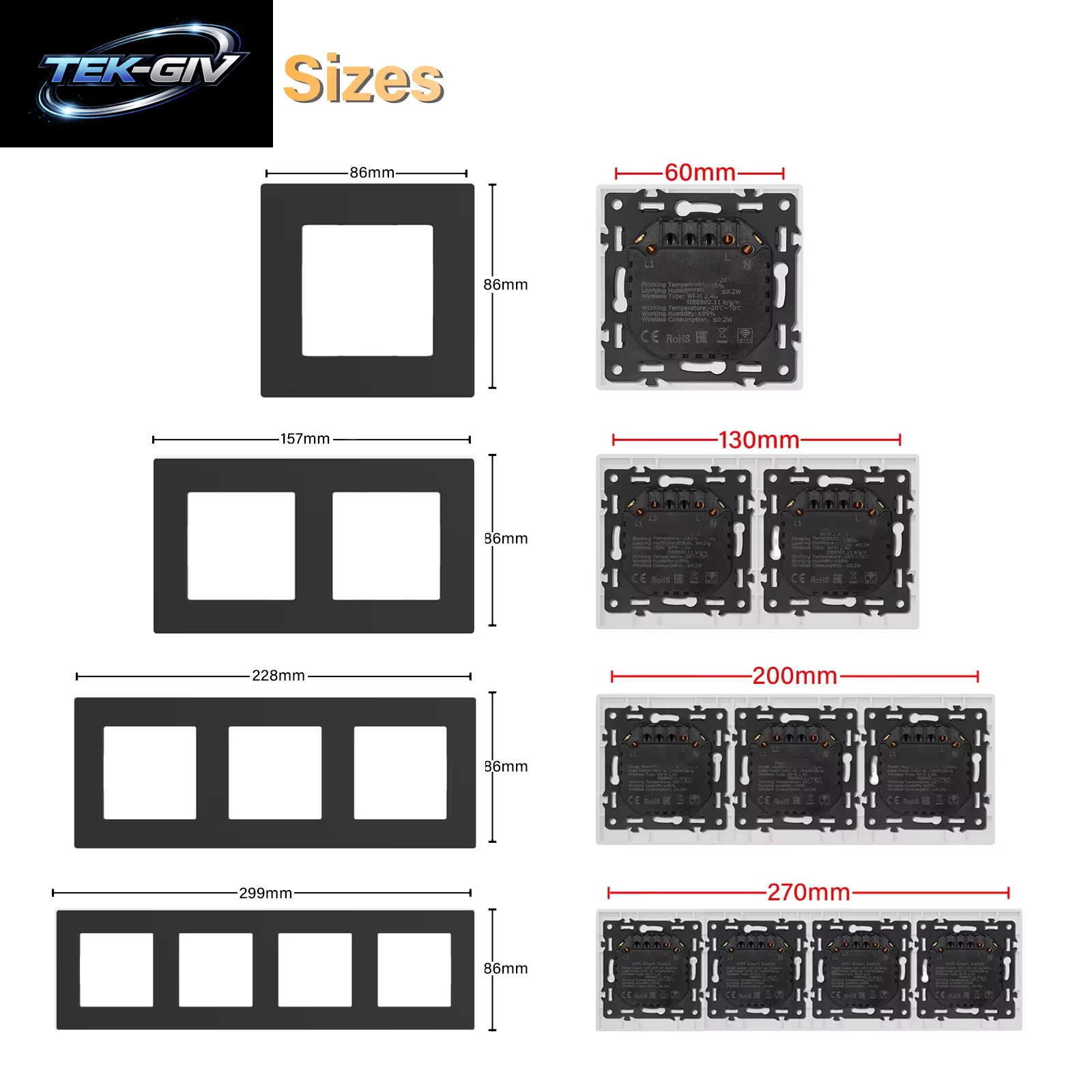 BSEED Zigbee Mechanische Licht/Rollos/Dimmer Tuya Smart Switches EU/FR Steckdose Module Matte Kunststoff Rahmen DIY Teile
