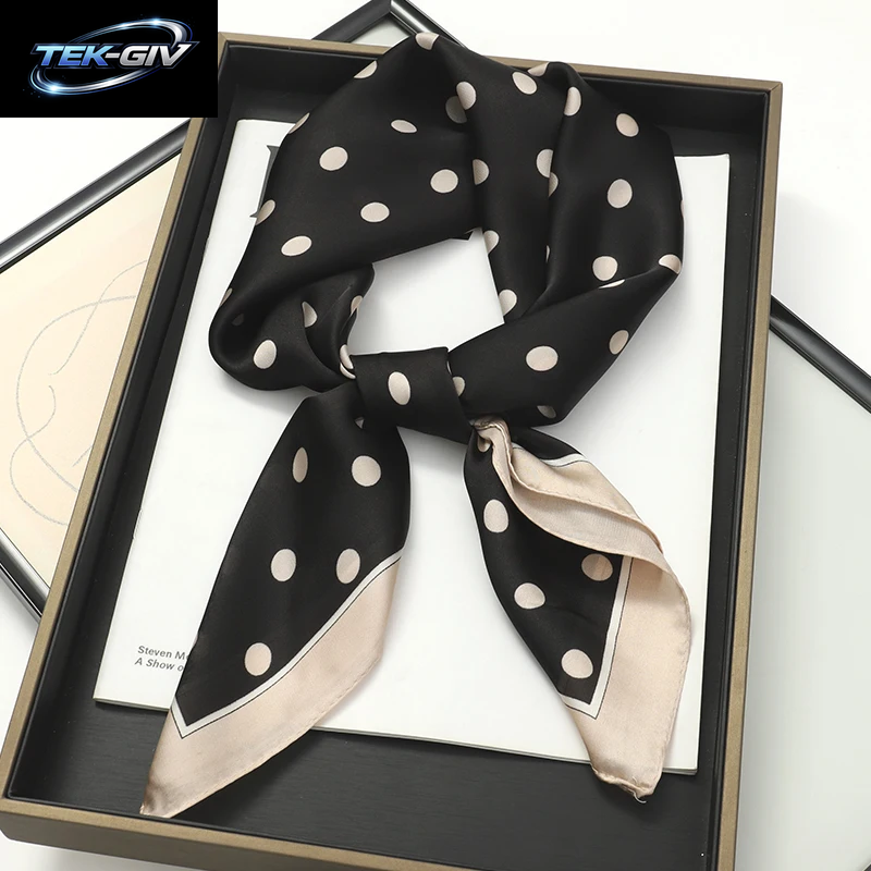 60 Farben Luxus-Schal Für Damen 70*70Cm Seidengefühl Quadratisches Haartuch Foulard Satin-Schal Großformatiges Kopftuch Hijab Taschentuch